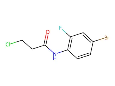 N-(4-bromo-2-fluorophenyl)-3-chloropropanamide structure