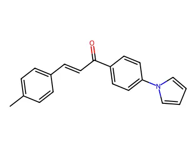 3-(4-methylphenyl)-1-[4-(1H-pyrrol-1-yl)phenyl]prop-2-en-1-one structure