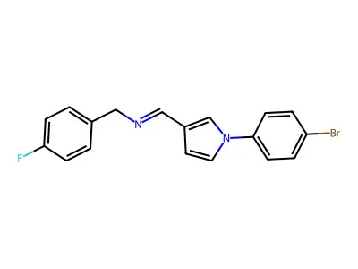 N-{(E)-[1-(4-bromophenyl)-1H-pyrrol-3-yl]methylidene}(4-fluorophenyl)methanamine structure