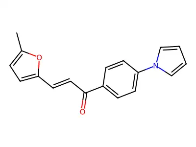 (E)-3-(5-methyl-2-furyl)-1-[4-(1H-pyrrol-1-yl)phenyl]-2-propen-1-one structure