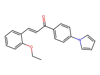 3-(2-Ethoxyphenyl)-1-(4-pyrrol-1-ylphenyl)prop-2-en-1-one structure