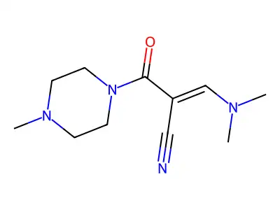 3-(Dimethylamino)-2-(4-methylpiperazine-1-carbonyl)prop-2-enenitrile structure