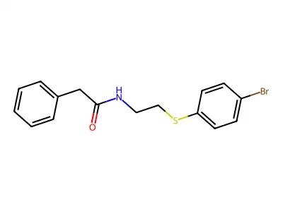 N-(2-((4-Bromophenyl)sulfanyl)ethyl)-2-phenylacetamide structure