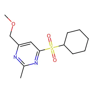 4-(Cyclohexylsulfonyl)-6-(methoxymethyl)-2-methylpyrimidine structure