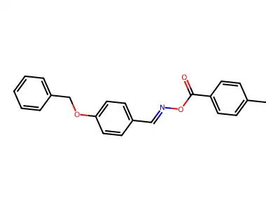 [(4-Phenylmethoxyphenyl)methylideneamino] 4-methylbenzoate structure