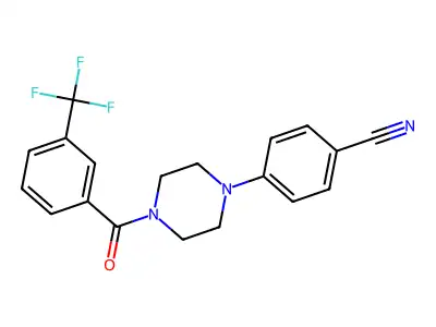 4-{4-[3-(Trifluoromethyl)benzoyl]piperazino}benzenecarbonitrile structure