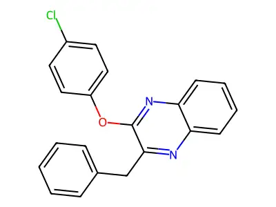 2-Benzyl-3-(4-chlorophenoxy)quinoxaline structure