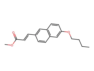 Methyl 3-(6-butoxynaphthalen-2-yl)prop-2-enoate structure