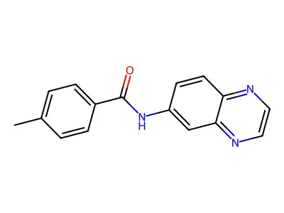 4-methyl-N-(6-quinoxalinyl)benzenecarboxamide structure