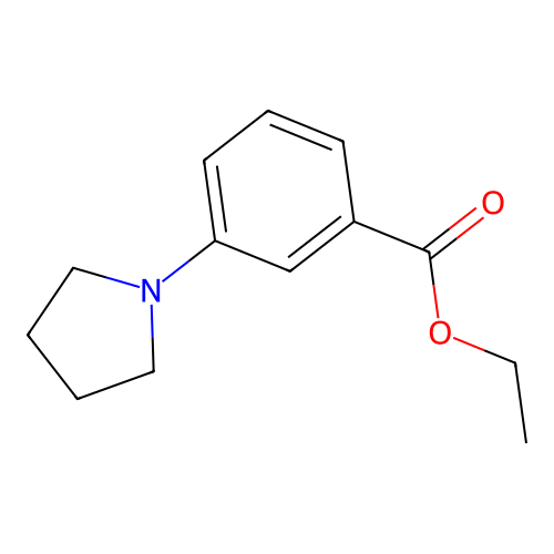 Ethyl 3-(pyrrolidin-1-yl)benzoate structure