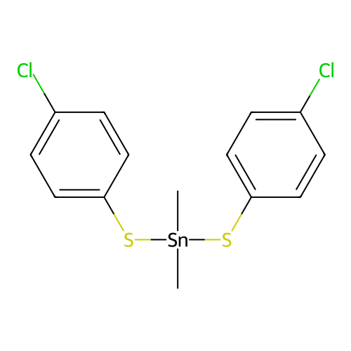 Stannane, bis(p-chlorophenylthio)dimethyl- structure