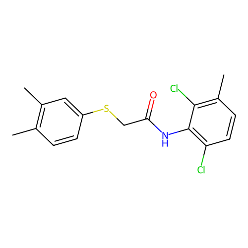 N-(2,6-Dichloro-3-methyl-phenyl)-2-(3,4-dimethylphenyl)sulfanyl-acetamide structure