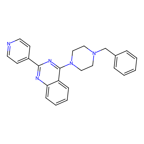4-(4-Benzylpiperazin-1-yl)-2-(pyridin-4-yl)quinazoline structure