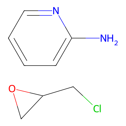 Pyridin-2-amine--2-(chloromethyl)oxirane (1/1) structure