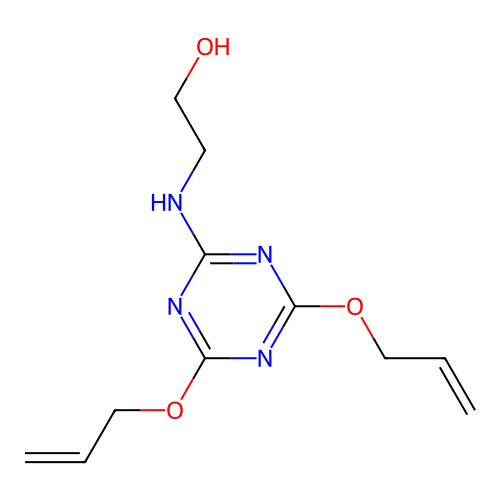 2-((4,6-Bis(allyloxy)-1,3,5-triazin-2-yl)amino)ethanol structure