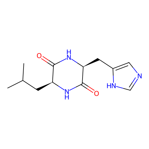Cyclo(histidyl-leucyl) structure