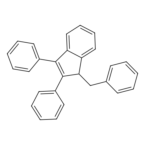 1-benzyl-2,3-diphenyl-1H-indene structure