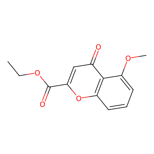 4H-1-Benzopyran-2-carboxylic acid, 5-methoxy-4-oxo-, ethyl ester structure