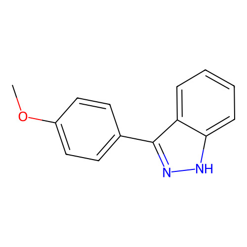 3-(4-methoxyphenyl)-1H-indazole structure