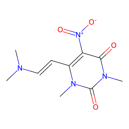 1,3-Dimethyl-6-[2-(dimethylamino)vinyl]-5-nitrouracil structure