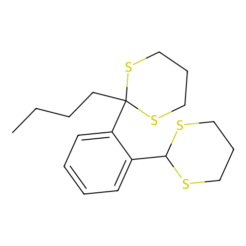 1,3-Dithiane, 2-butyl-2-[2-(1,3-dithian-2-yl)phenyl]- structure