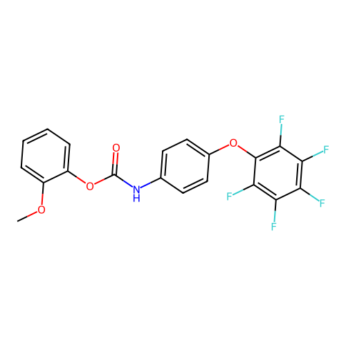 2-Methoxyphenyl [4-(pentafluorophenoxy)phenyl]carbamate structure