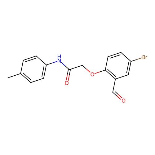 2-(4-bromo-2-formylphenoxy)-N-(4-methylphenyl)acetamide structure