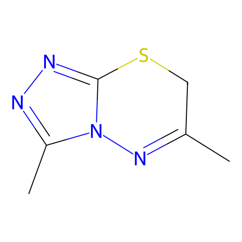 3,6-dimethyl-7H-[1,2,4]triazolo[3,4-b][1,3,4]thiadiazine structure