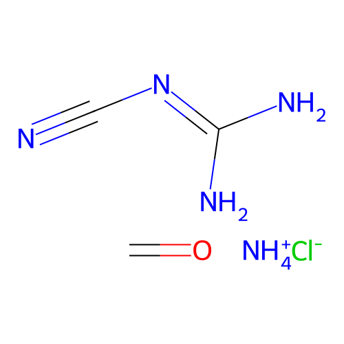 Azanium;2-cyanoguanidine;formaldehyde;chloride structure