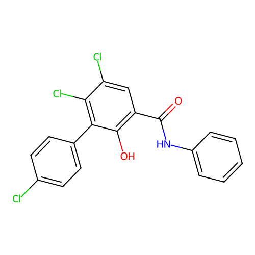 (1,1'-Biphenyl)-3-carboxamide, 4',5,6-trichloro-2-hydroxy-N-phenyl- structure