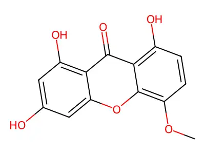 1,3,8-Trihydroxy-5-methoxyxanthone structure