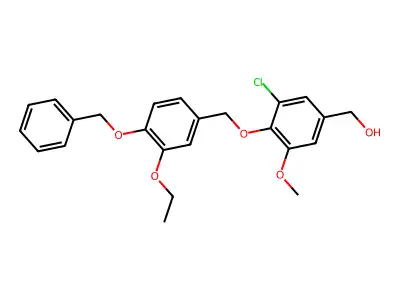[3-Chloro-4-[(3-ethoxy-4-phenylmethoxyphenyl)methoxy]-5-methoxyphenyl]methanol structure