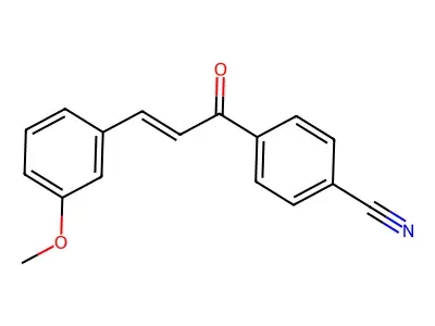 Benzonitrile, 4-[3-(3-methoxyphenyl)-1-oxo-2-propenyl]- structure