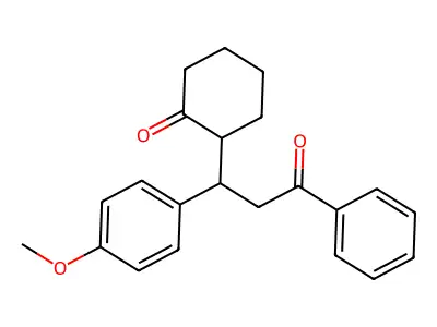 2-[1-(4-Methoxyphenyl)-3-oxo-3-phenylpropyl]cyclohexanone structure