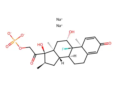 Dexamethazone sodium phosphate structure