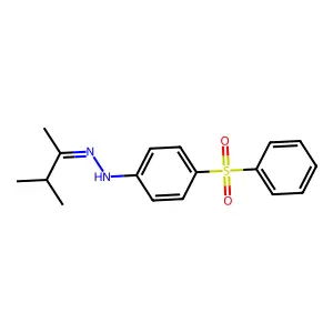 2-Butanone, 3-methyl-, 2-[4-(phenylsulfonyl)phenyl]hydrazone structure