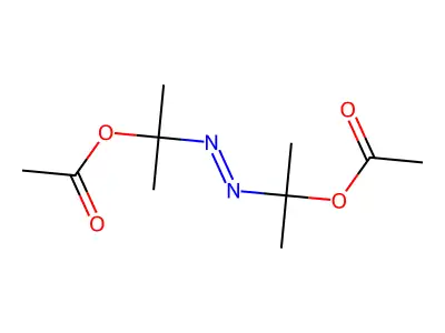 1,1'-Azobis(1-methylethyl) diacetate structure