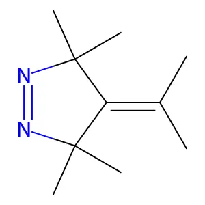 3H-Pyrazole, 4,5-dihydro-3,3,5,5-tetramethyl-4-(1-methylethylidene)- structure
