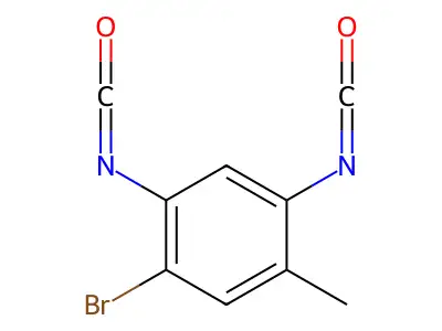 4-Bromo-6-methyl-1,3-phenylene diisocyanate structure