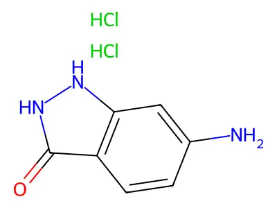 1H-Indazolin-3-one, 6-amino-, dihydrochloride structure