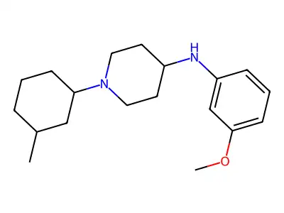 N-(3-methoxyphenyl)-1-(3-methylcyclohexyl)piperidin-4-amine structure