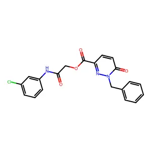 [2-(3-Chloroanilino)-2-oxoethyl] 1-benzyl-6-oxopyridazine-3-carboxylate structure