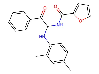 N-{1-[(2,4-dimethylphenyl)amino]-2-oxo-2-phenylethyl}furan-2-carboxamide structure
