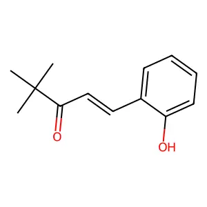 (1E)-1-(2-hydroxyphenyl)-4,4-dimethylpent-1-en-3-one structure