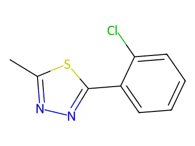 1,3,4-Thiadiazole, 2-(2-chlorophenyl)-5-methyl- structure