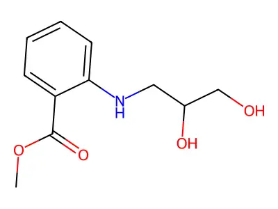 Benzoic acid, 2-((2,3-dihydroxypropyl)amino)-, methyl ester structure