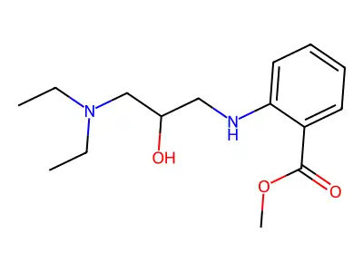 Benzoic acid, 2-((3-(diethylamino)-2-hydroxypropyl)amino)-, methyl ester structure