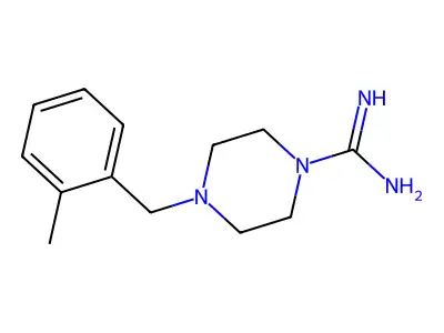 4-[(2-Methylphenyl)methyl]piperazine-1-carboximidamide structure