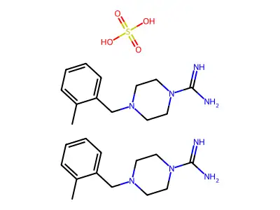 1-Piperazinecarboximidamide, 4-((2-methylphenyl)methyl)-, sulfate (2:1) structure