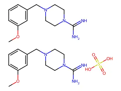 1-Piperazinecarboximidamide, 4-((3-methoxyphenyl)methyl)-, sulfate (2:1) structure